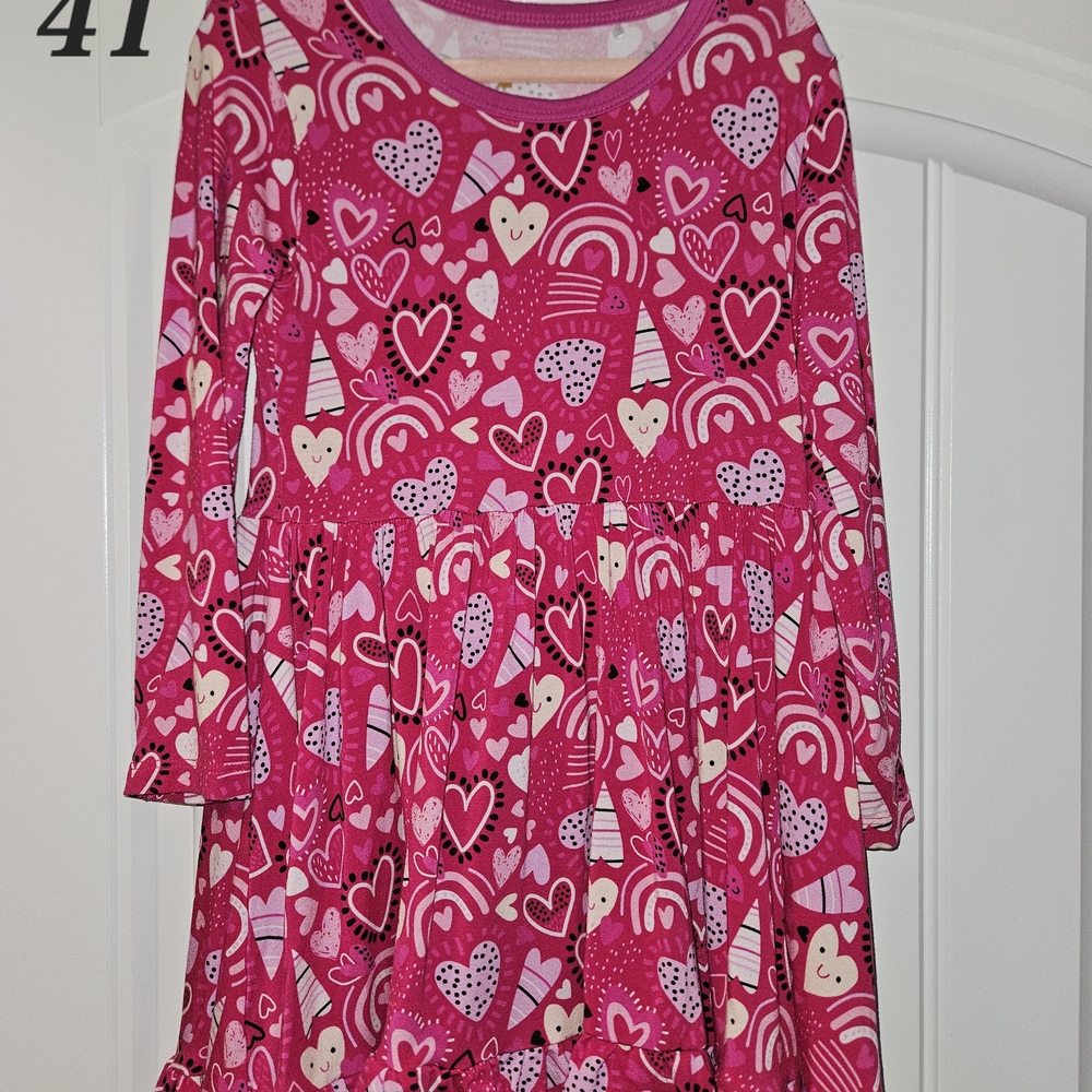 Pink Heart and Rainbow Dress